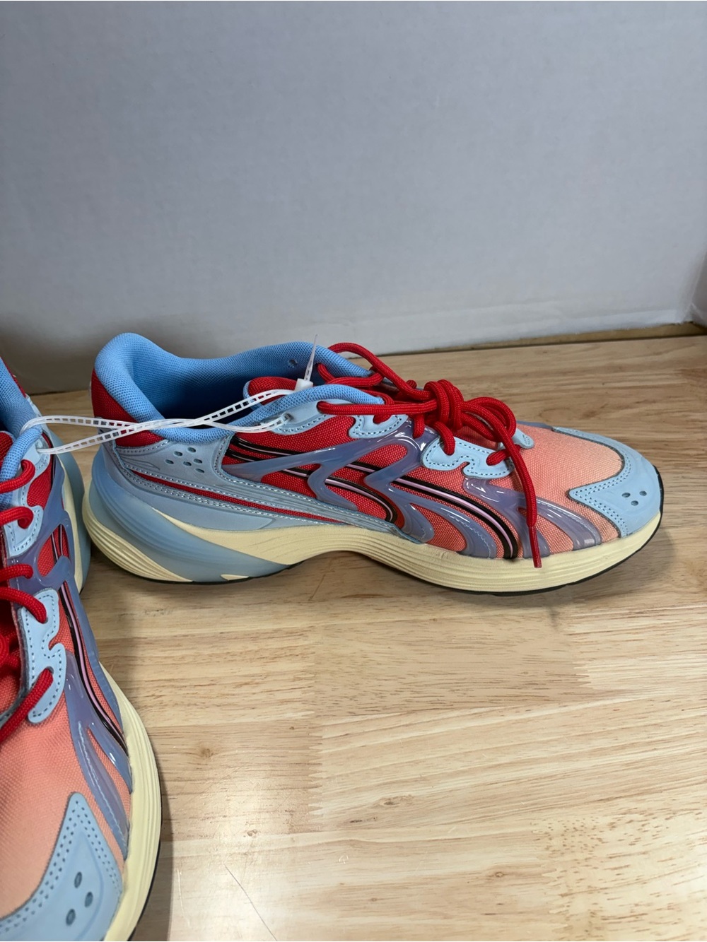 Puma Men's Gradient Athletic Sneakers - Light Blue, Red & Peach - Picture 5 of 9